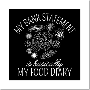 My Bank Statement Is Basically My Food Diary Posters and Art